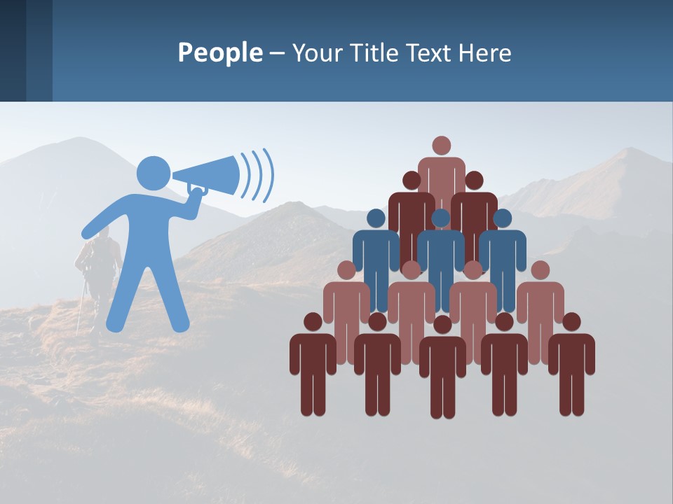 The Man Climbs The Mountains PowerPoint Template