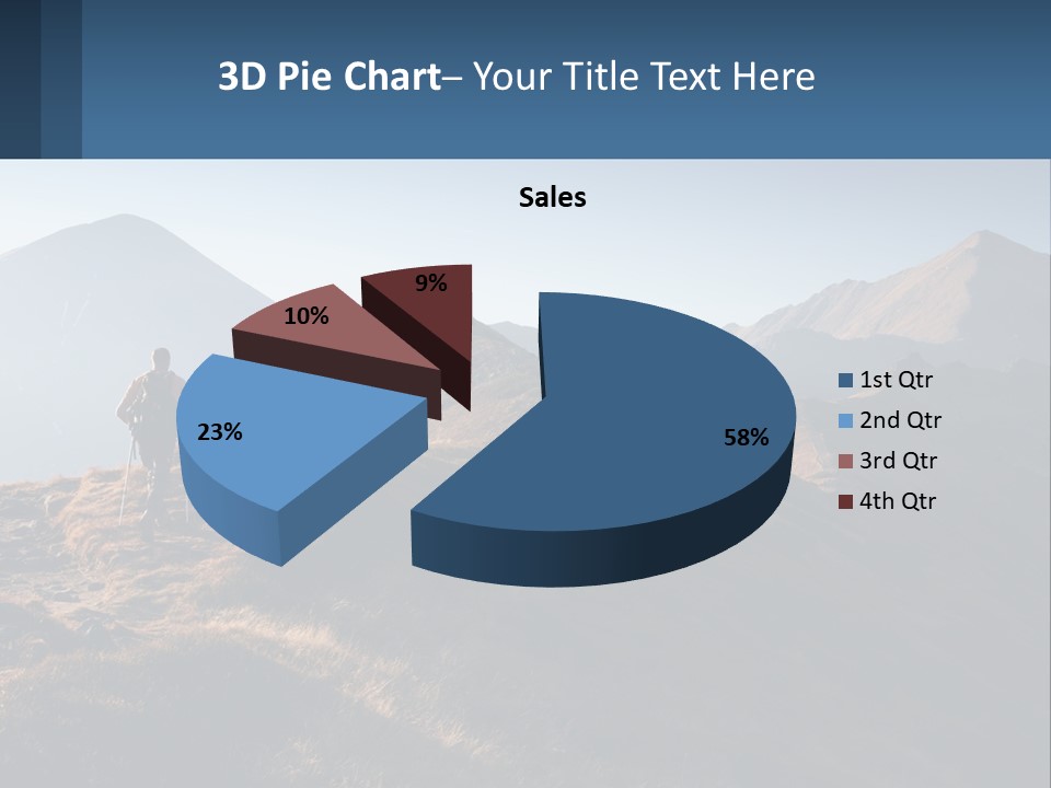 The Man Climbs The Mountains PowerPoint Template