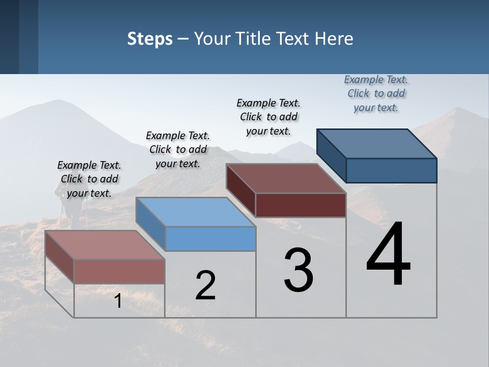 The Man Climbs The Mountains PowerPoint Template