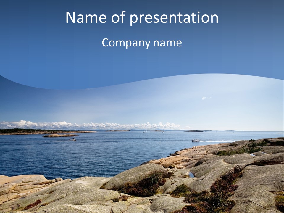 Sea And Mountains PowerPoint Template