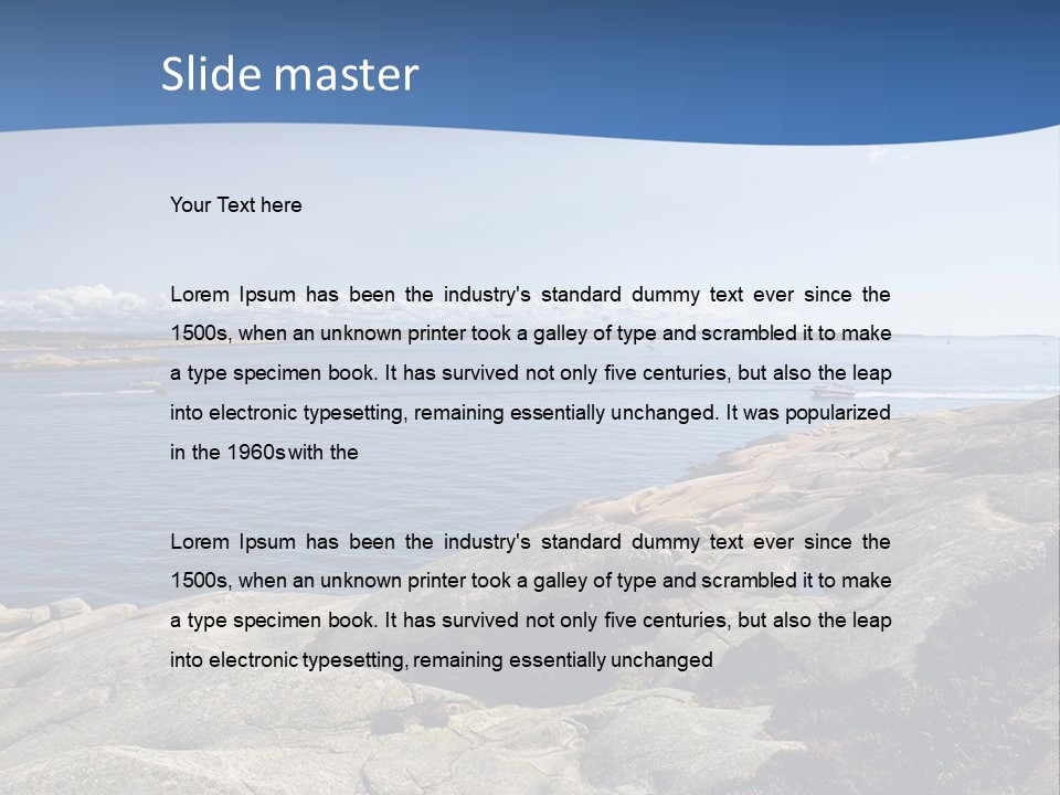 Sea And Mountains PowerPoint Template