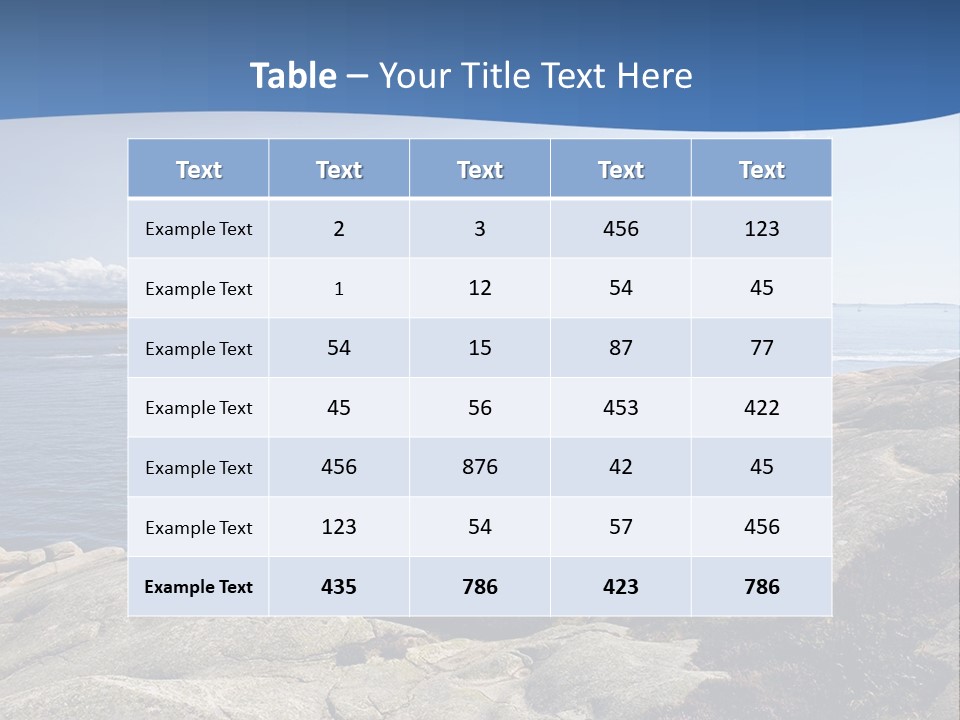 Sea And Mountains PowerPoint Template
