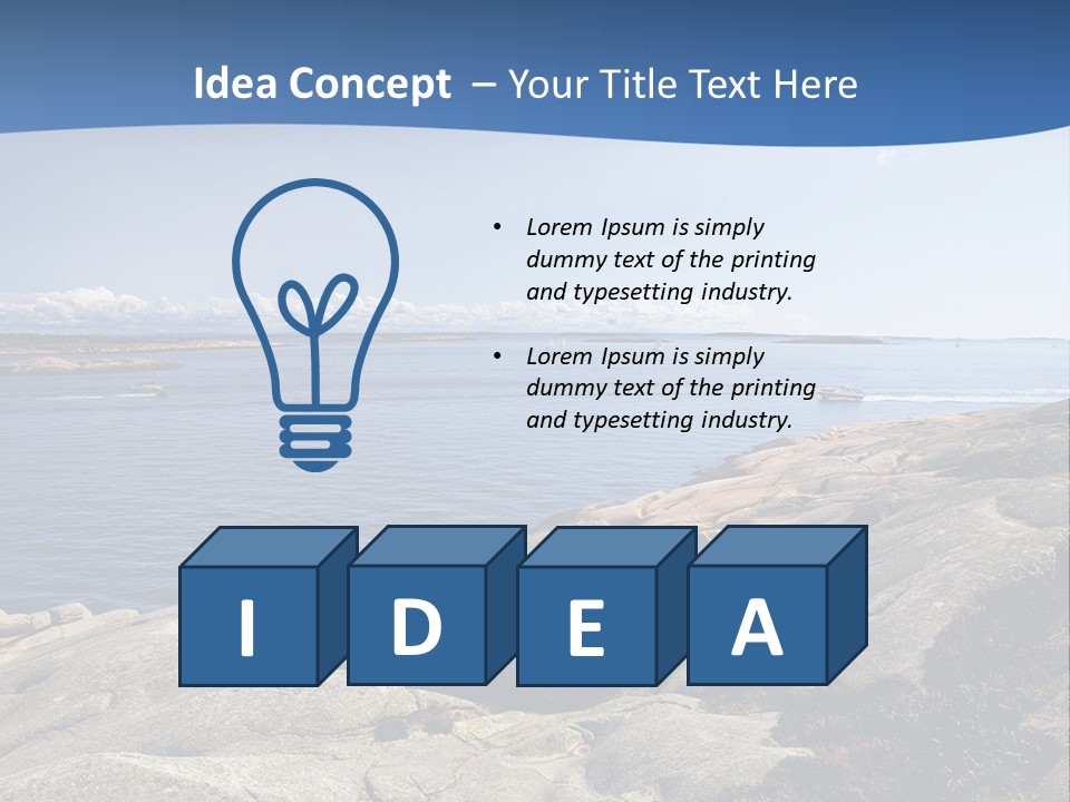 Sea And Mountains PowerPoint Template