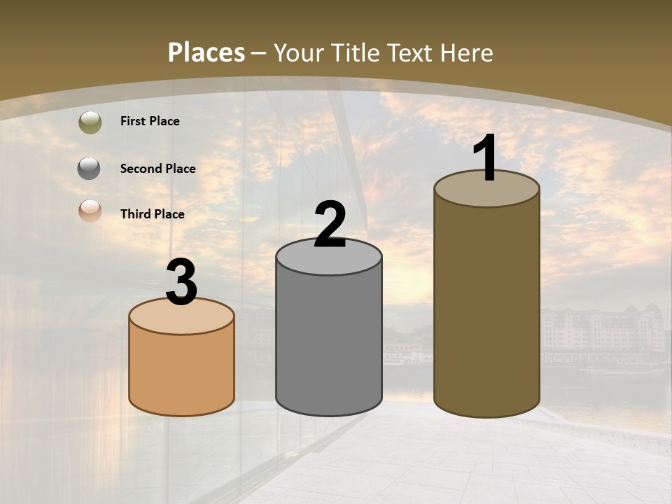 Office Interior Made Of Glass PowerPoint Template