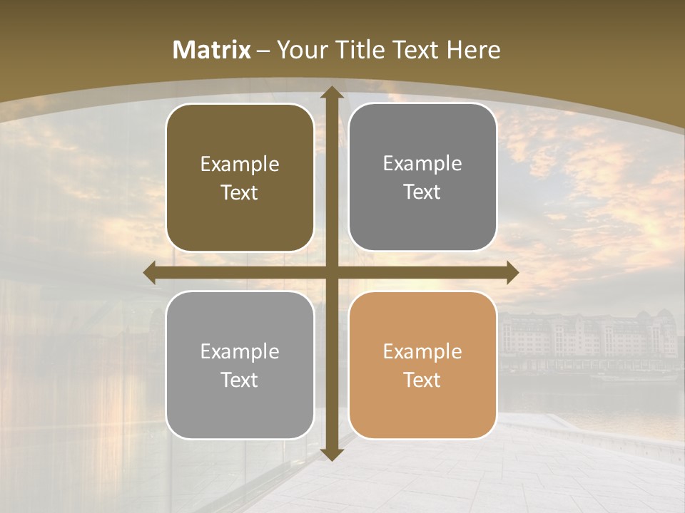 Office Interior Made Of Glass PowerPoint Template