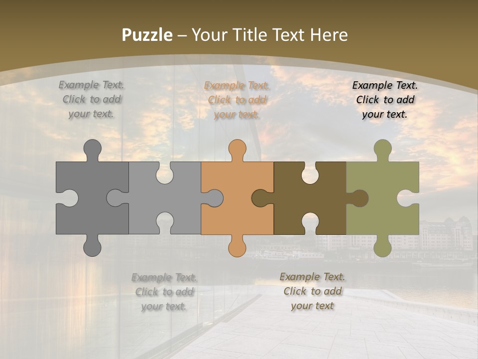 Office Interior Made Of Glass PowerPoint Template