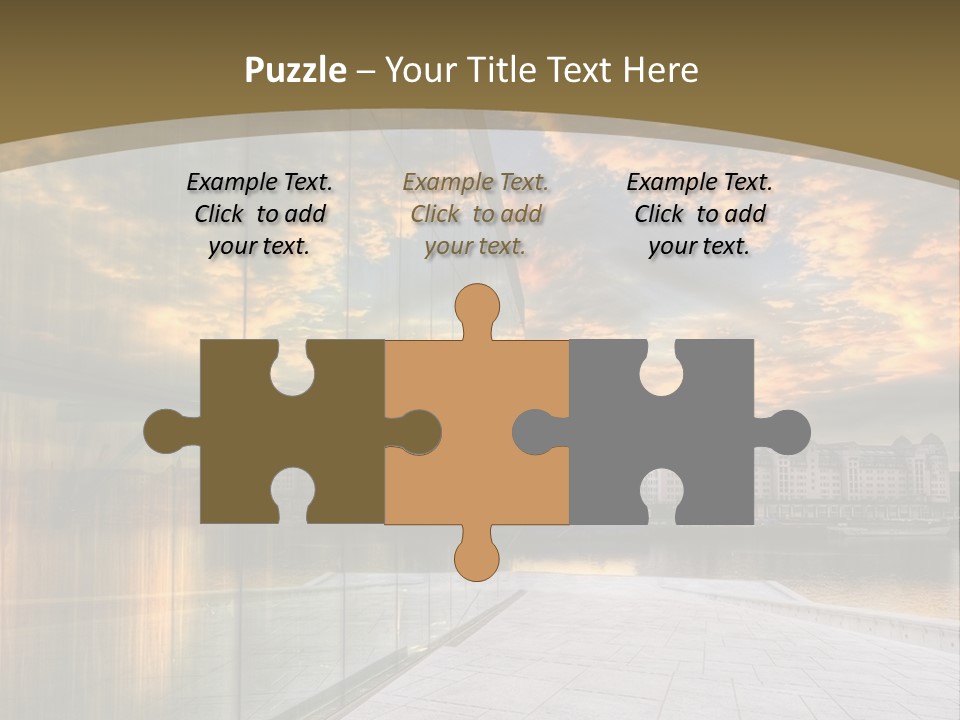 Office Interior Made Of Glass PowerPoint Template