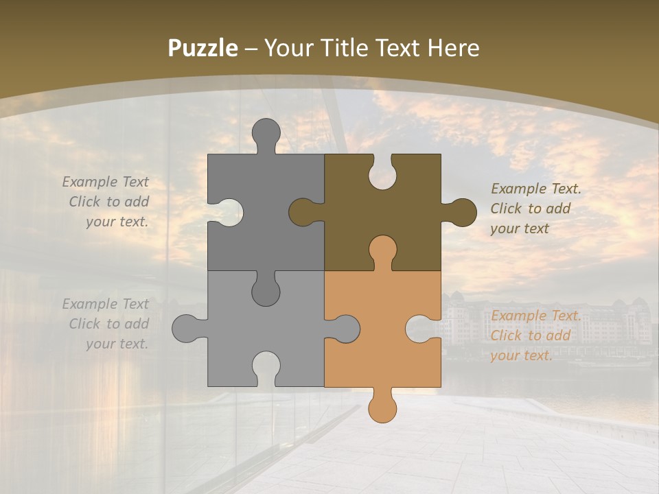 Office Interior Made Of Glass PowerPoint Template