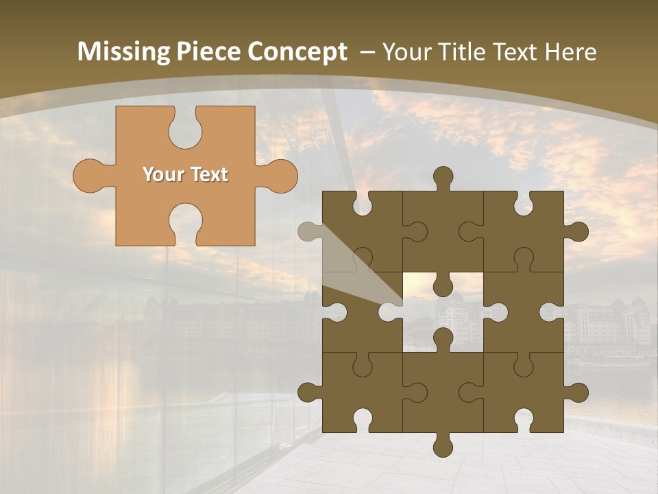 Office Interior Made Of Glass PowerPoint Template