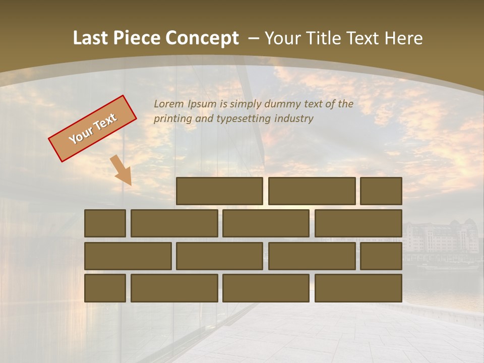 Office Interior Made Of Glass PowerPoint Template