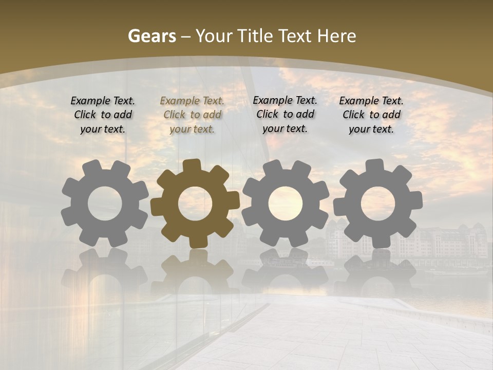 Office Interior Made Of Glass PowerPoint Template