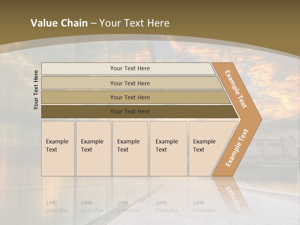 Office Interior Made Of Glass PowerPoint Template