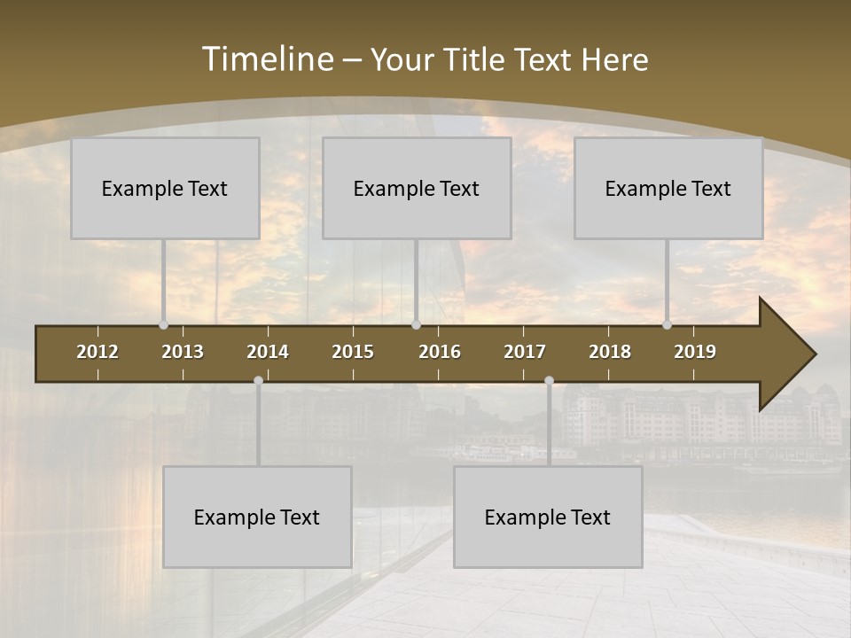 Office Interior Made Of Glass PowerPoint Template