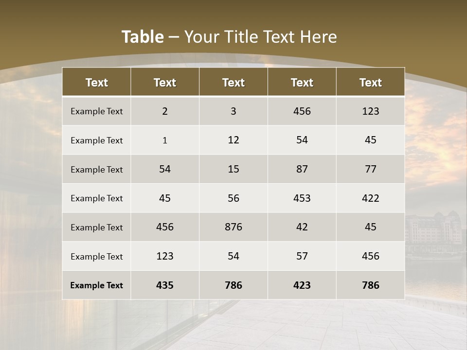 Office Interior Made Of Glass PowerPoint Template