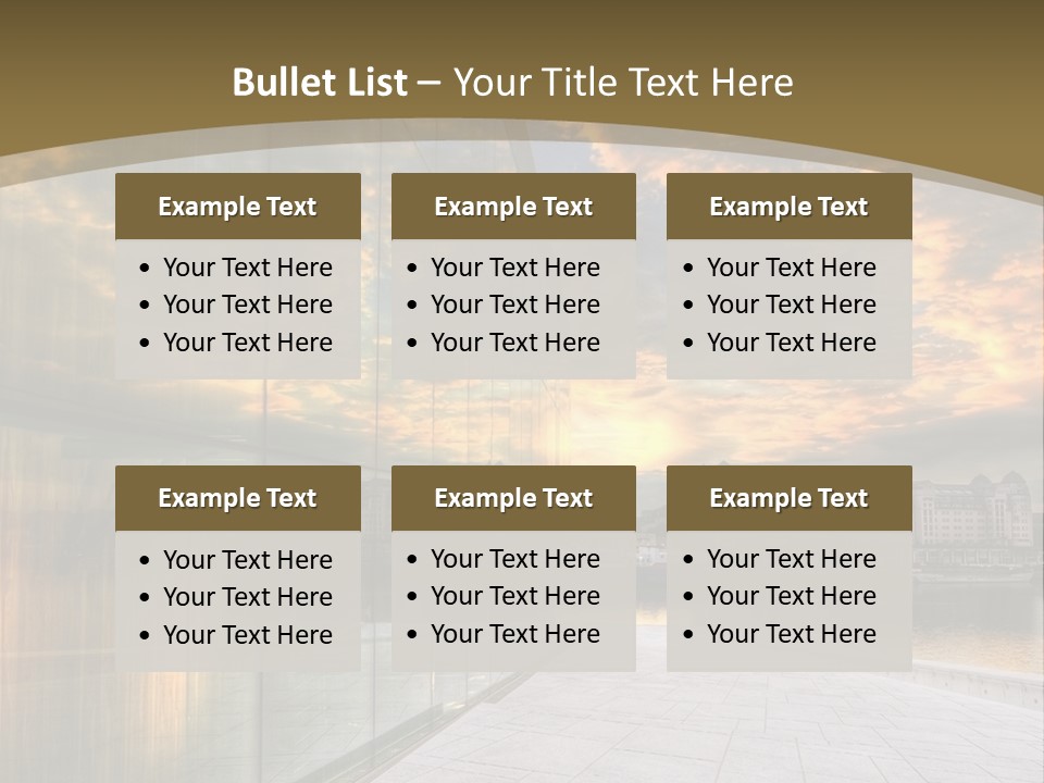 Office Interior Made Of Glass PowerPoint Template