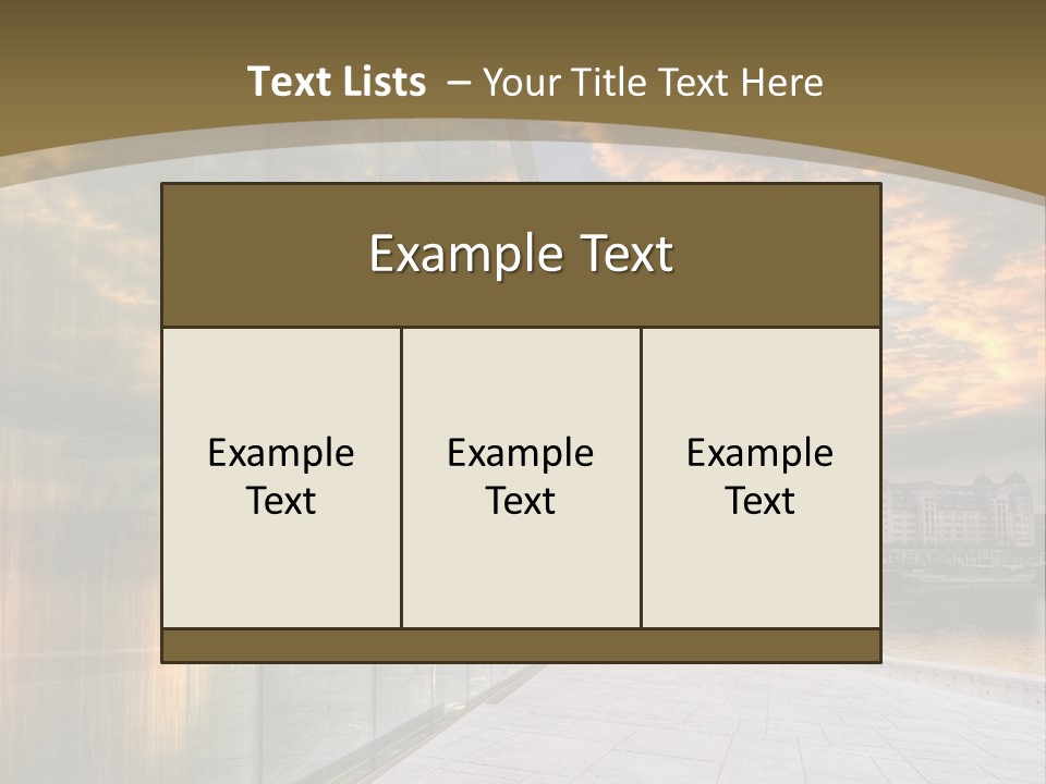 Office Interior Made Of Glass PowerPoint Template
