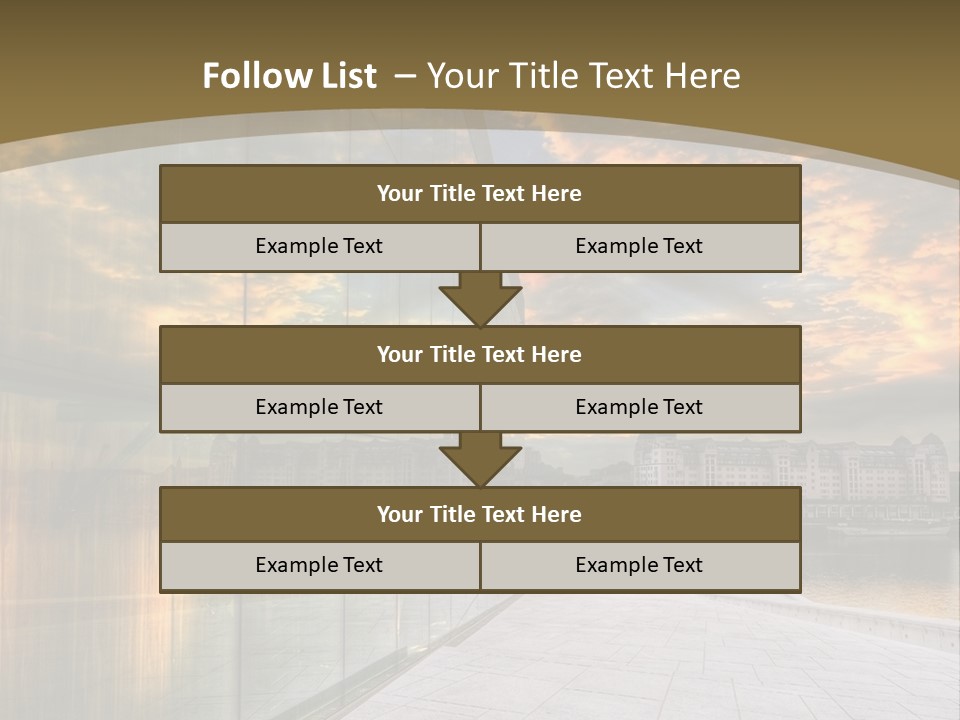 Office Interior Made Of Glass PowerPoint Template