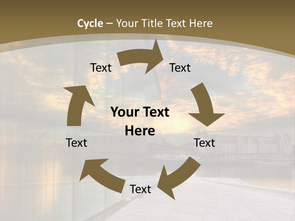Office Interior Made Of Glass PowerPoint Template