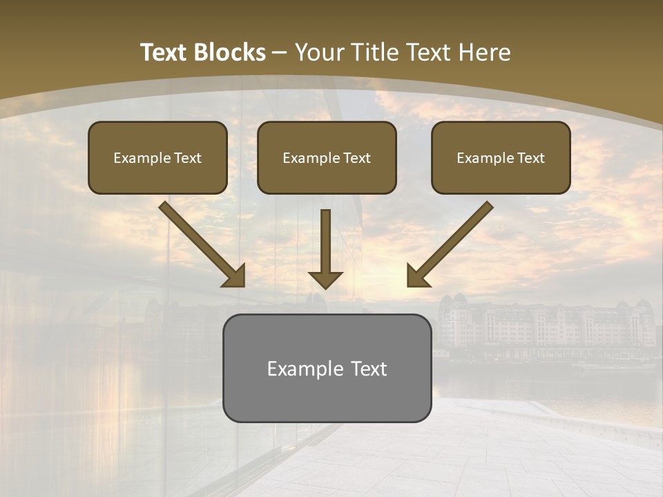 Office Interior Made Of Glass PowerPoint Template