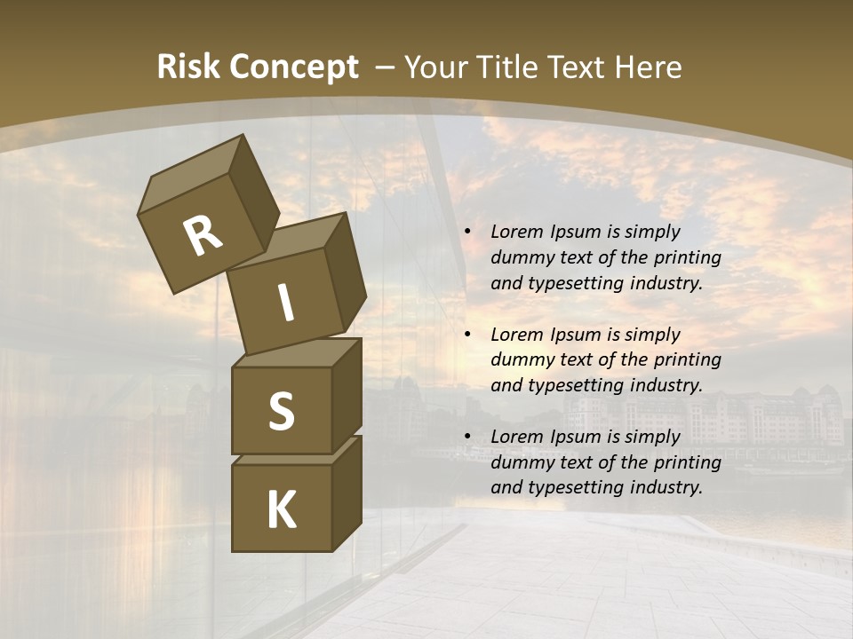 Office Interior Made Of Glass PowerPoint Template