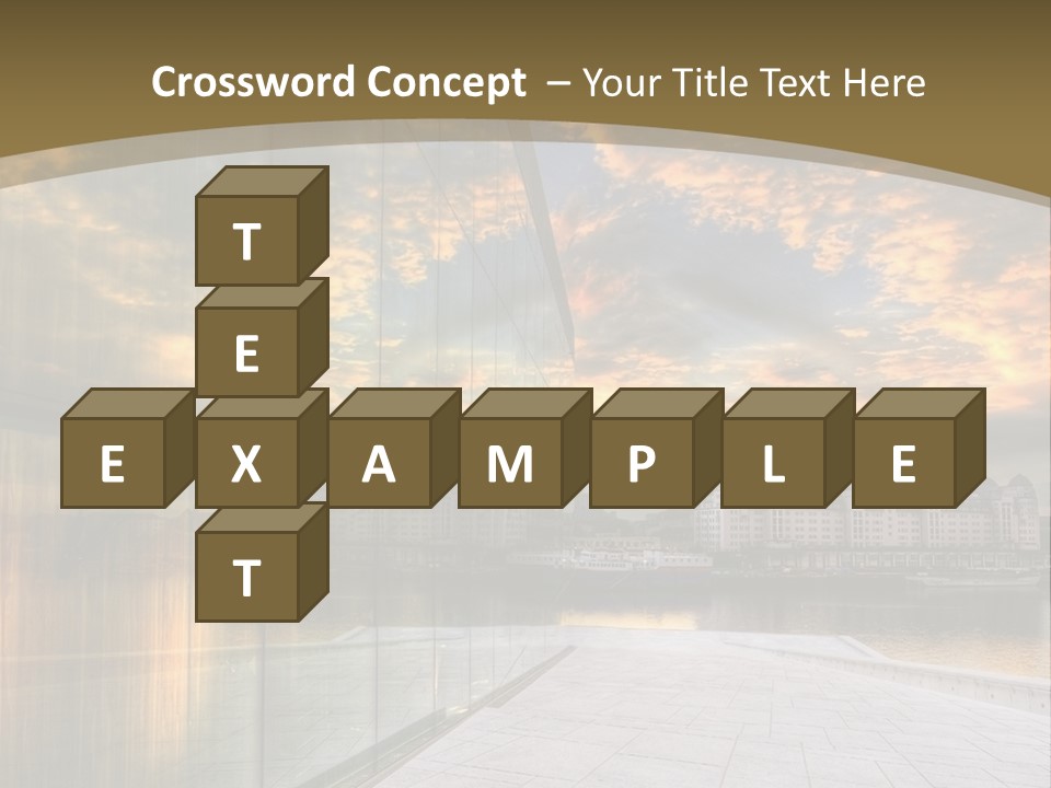 Office Interior Made Of Glass PowerPoint Template