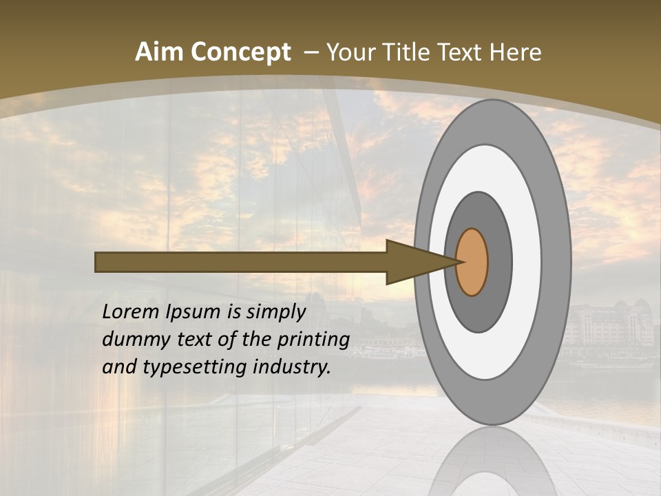 Office Interior Made Of Glass PowerPoint Template