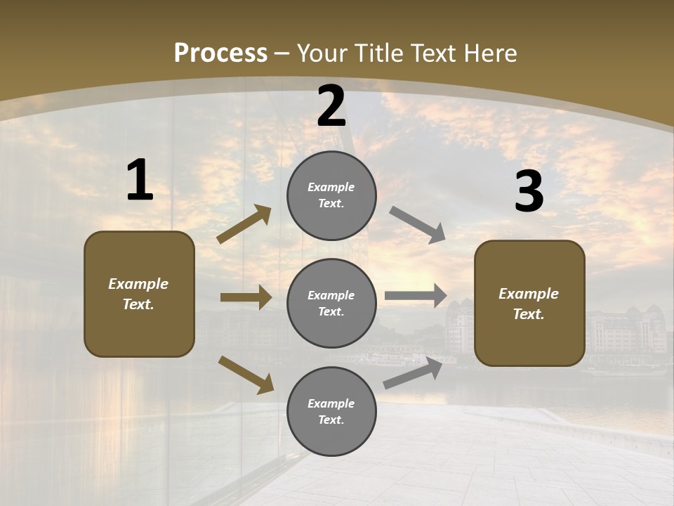 Office Interior Made Of Glass PowerPoint Template