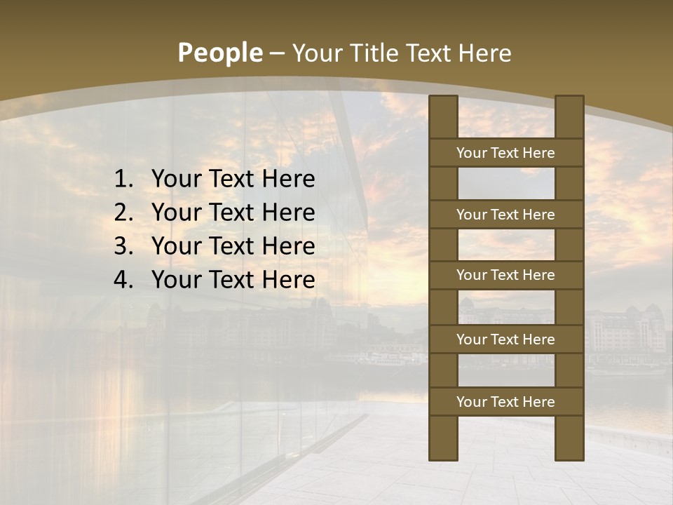 Office Interior Made Of Glass PowerPoint Template