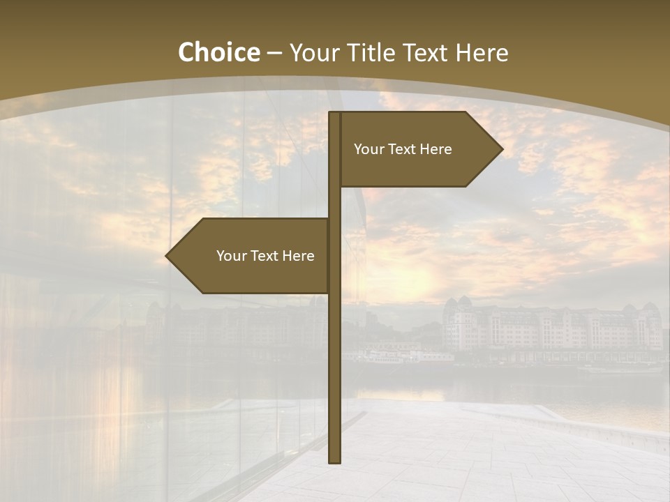 Office Interior Made Of Glass PowerPoint Template