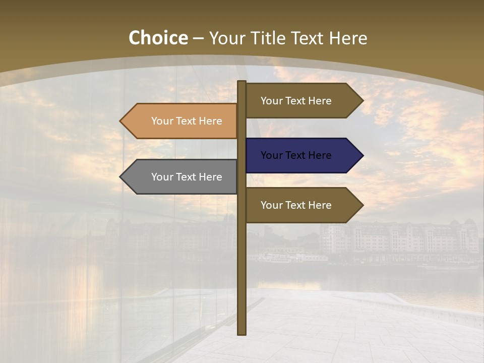 Office Interior Made Of Glass PowerPoint Template