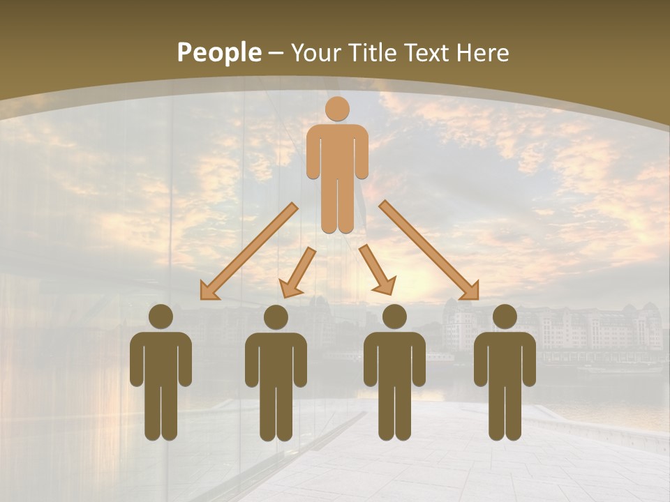 Office Interior Made Of Glass PowerPoint Template