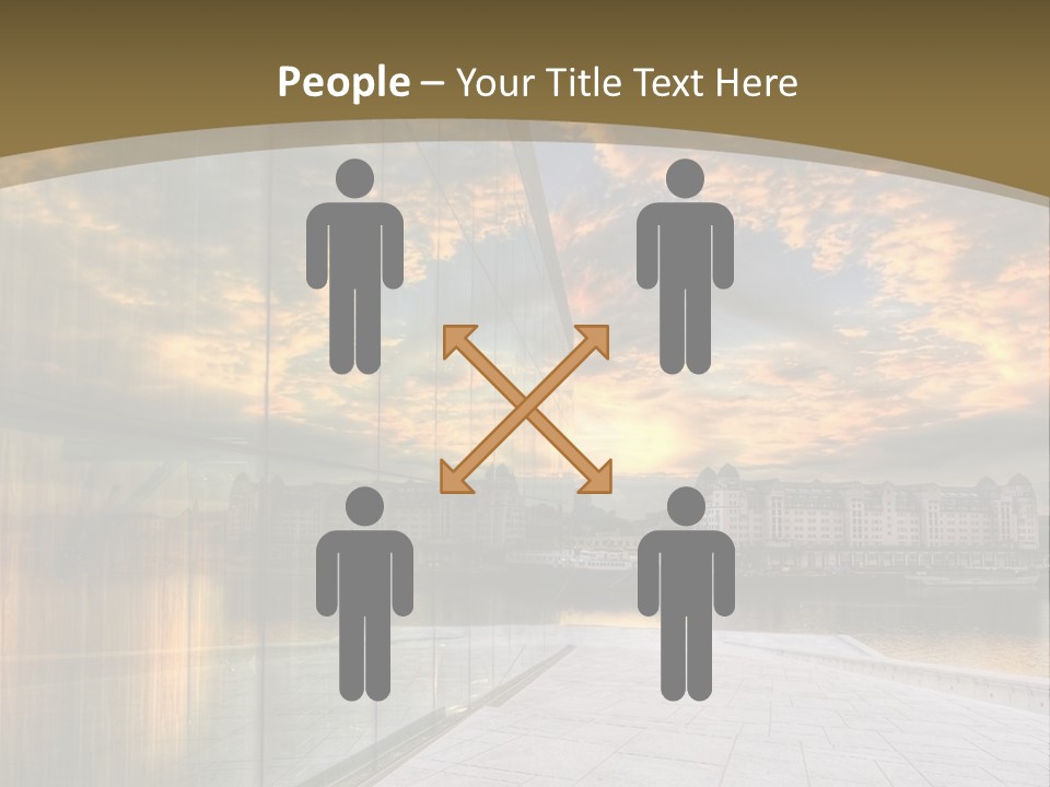 Office Interior Made Of Glass PowerPoint Template