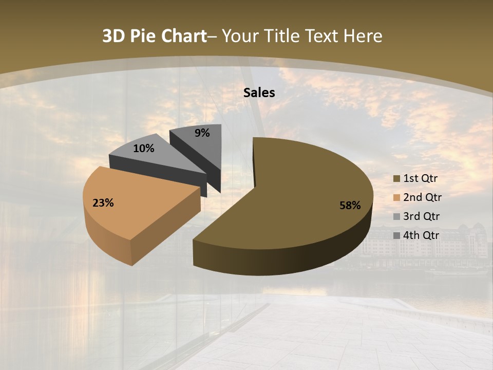 Office Interior Made Of Glass PowerPoint Template