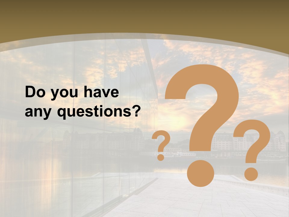 Office Interior Made Of Glass PowerPoint Template