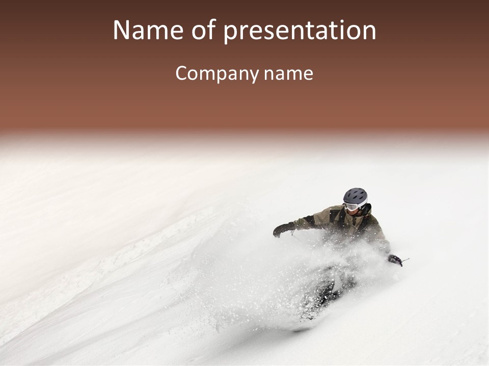 Man On A Snowboard PowerPoint Template