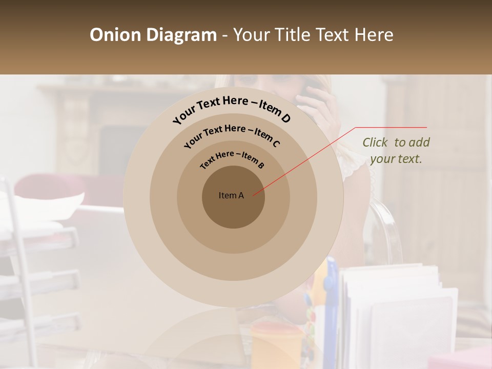 Mom With Baby At The Laptop PowerPoint Template