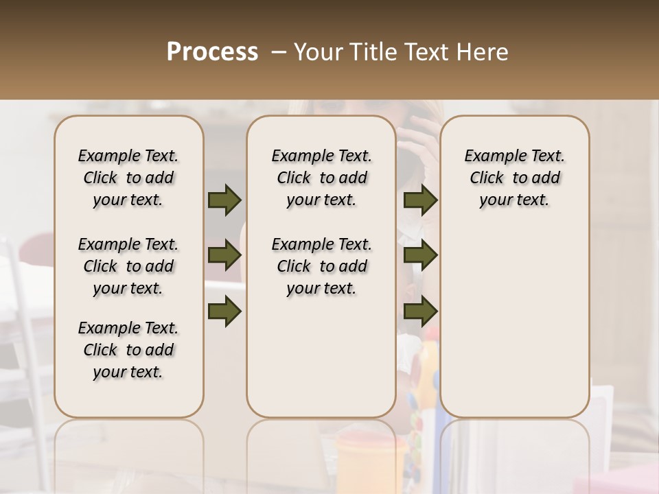 Mom With Baby At The Laptop PowerPoint Template