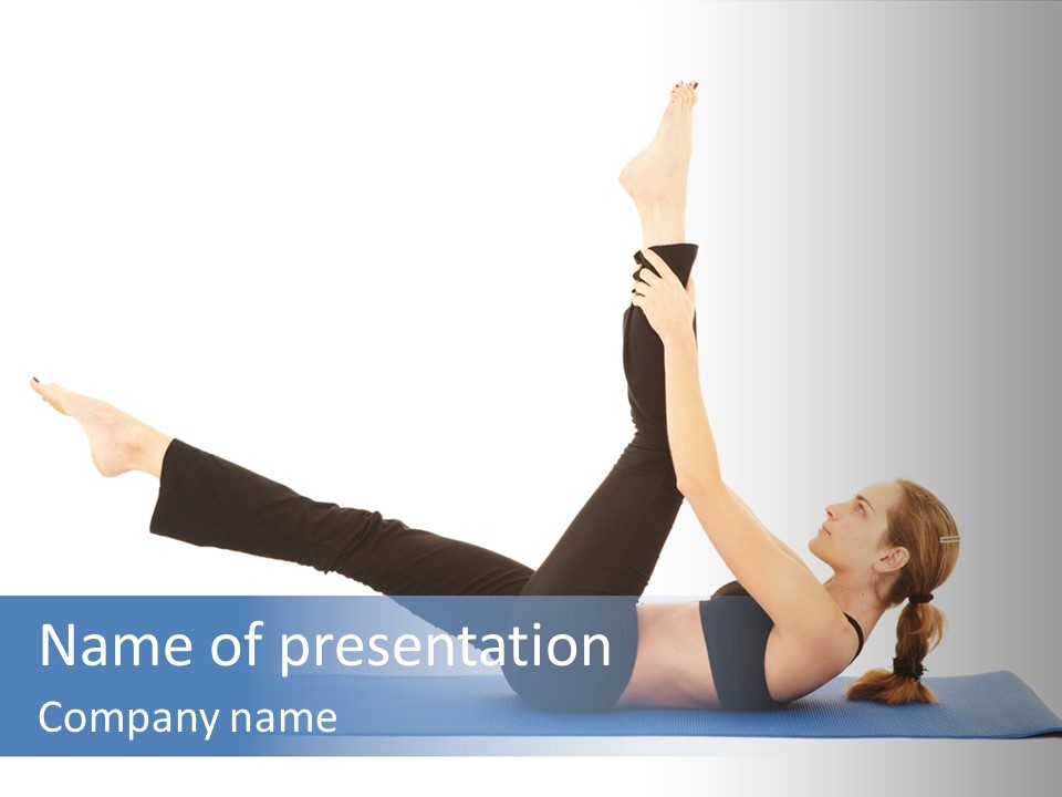 The Girl Is Engaged In Physical Exercises PowerPoint Template