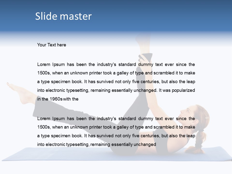 The Girl Is Engaged In Physical Exercises PowerPoint Template