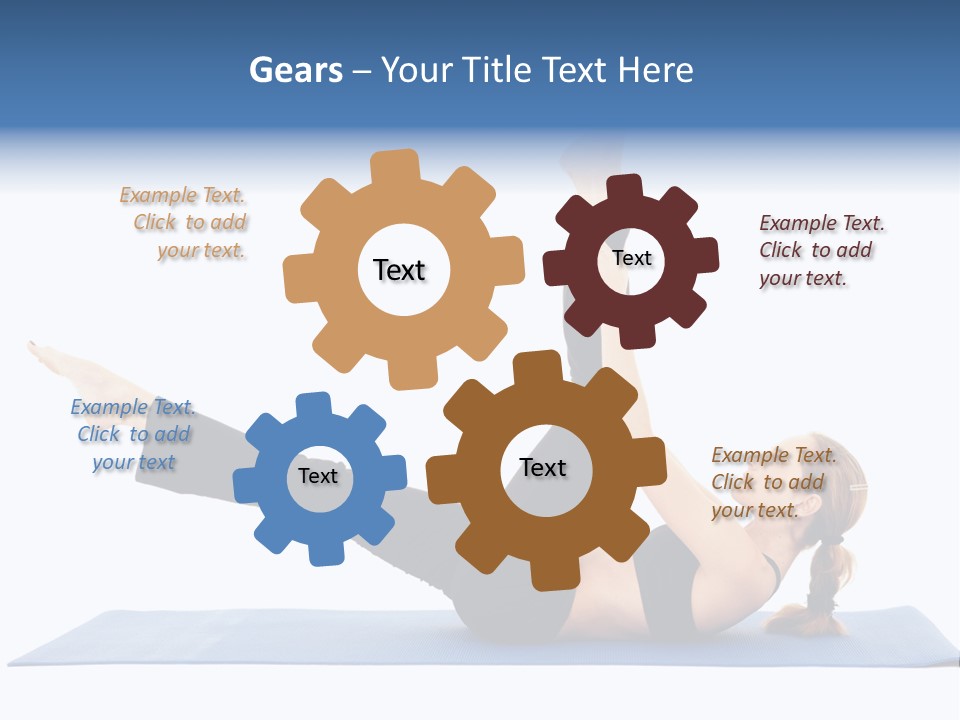 The Girl Is Engaged In Physical Exercises PowerPoint Template