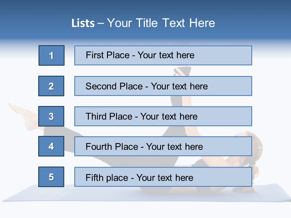 The Girl Is Engaged In Physical Exercises PowerPoint Template