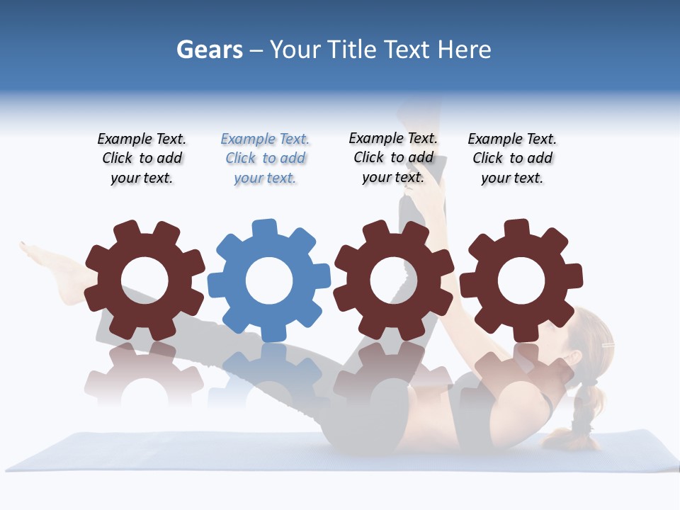 The Girl Is Engaged In Physical Exercises PowerPoint Template