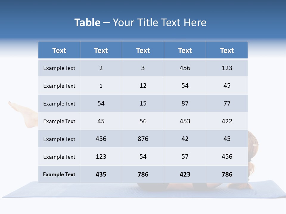 The Girl Is Engaged In Physical Exercises PowerPoint Template