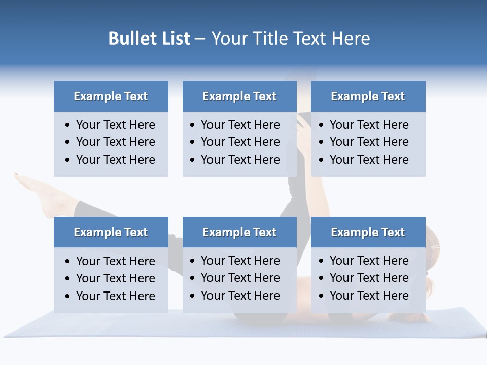 The Girl Is Engaged In Physical Exercises PowerPoint Template