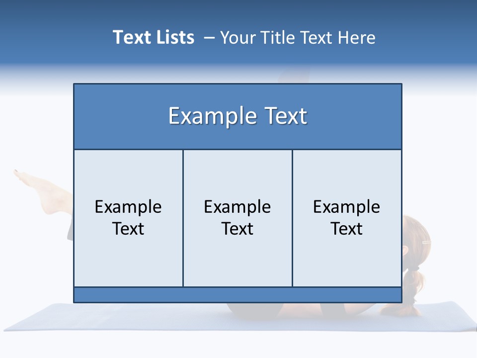 The Girl Is Engaged In Physical Exercises PowerPoint Template