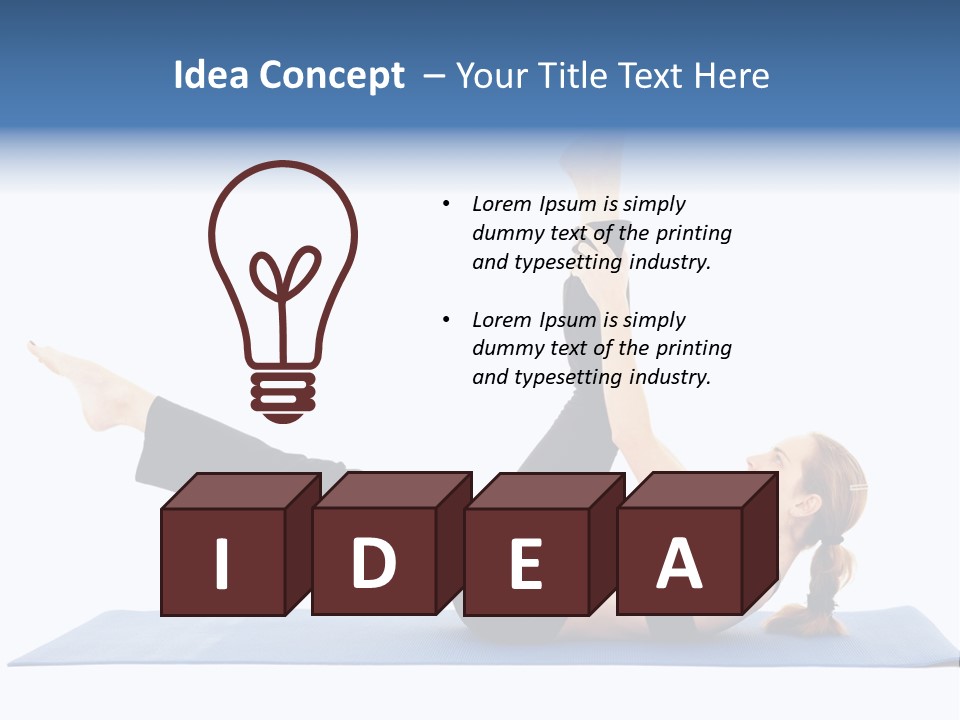 The Girl Is Engaged In Physical Exercises PowerPoint Template