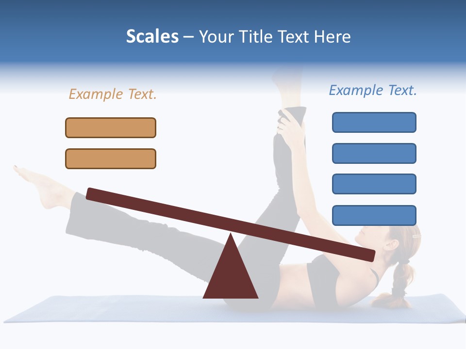 The Girl Is Engaged In Physical Exercises PowerPoint Template