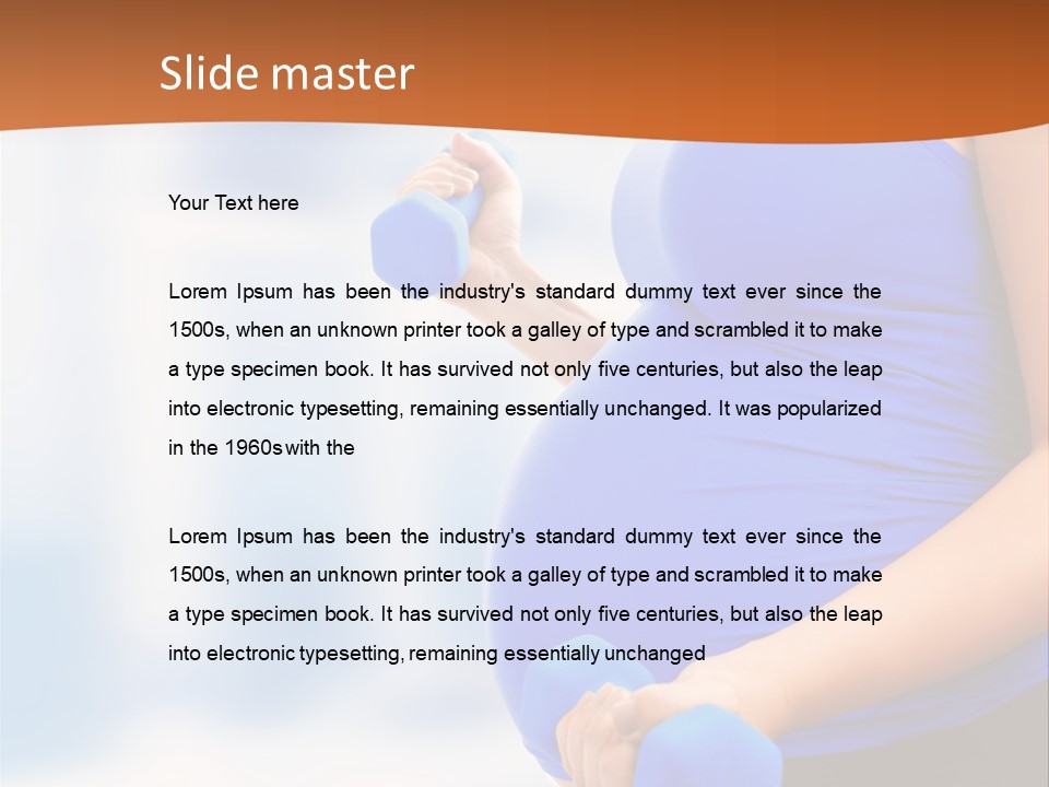 A Pregnant Woman Is Doing Aerobics PowerPoint Template