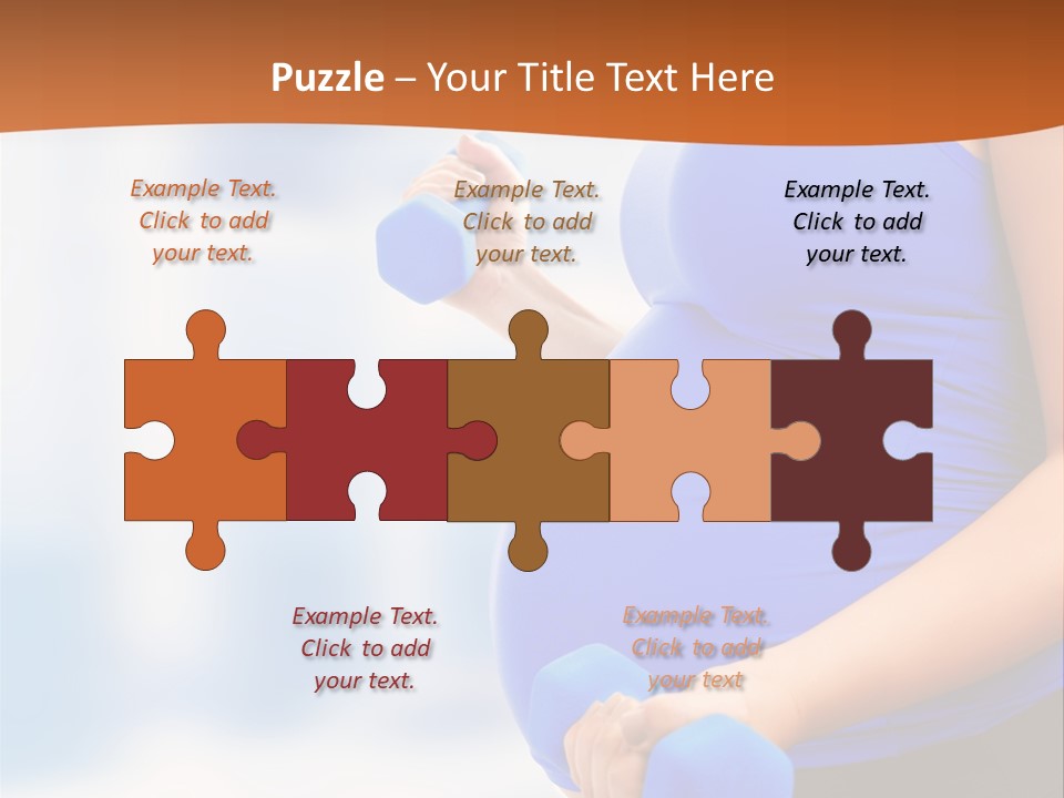 A Pregnant Woman Is Doing Aerobics PowerPoint Template