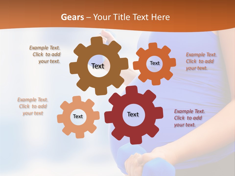 A Pregnant Woman Is Doing Aerobics PowerPoint Template